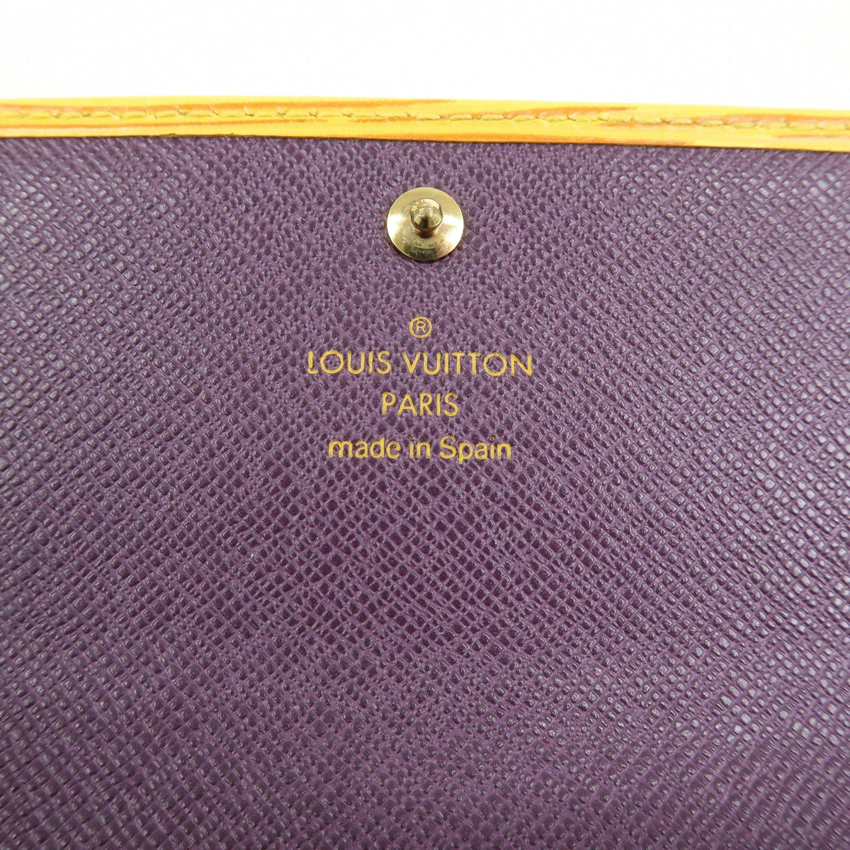 Louis Vuitton Porte Tresor International Epi Leather, Yellow, Leather, Wallet