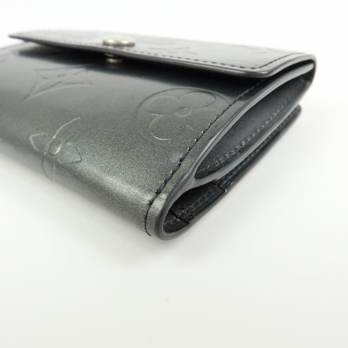 Louis Vuitton Ludlow Vernis, Gray, Leather, Wallet