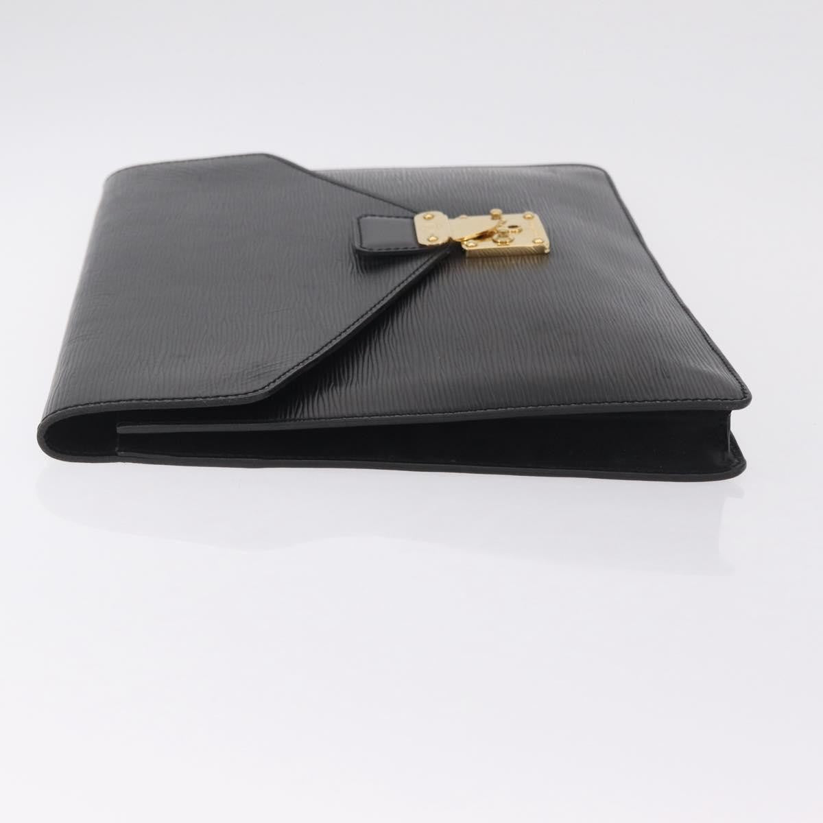 Louis Vuitton Porte-Documents Senateur Epi Leather, Black, Leather, Handbag