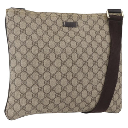 Gucci Zip Top Messenger GG Coated Canvas, Beige, Canvas, Shoulder Bag