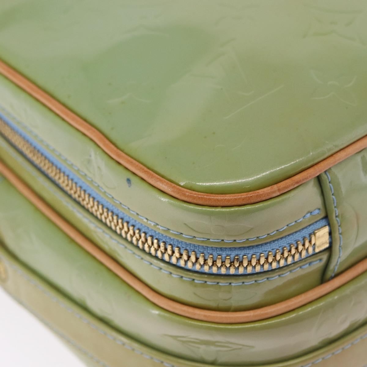 Louis Vuitton Wooster Monogram Vernis, Green, Patent Leather, Handbag