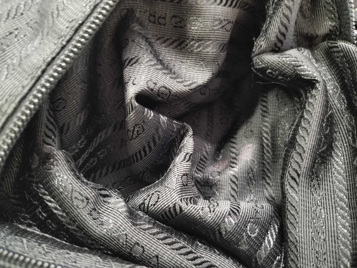 Prada Tessuto Pocket Tote Nylon, Black, Nylon, Tote Bag