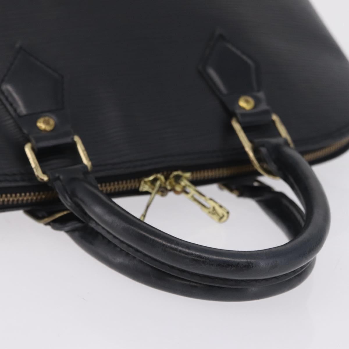 Louis Vuitton Alma Epi Leather, Black, Leather, Handbag