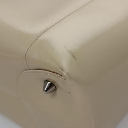 Christian Dior Pearl Lady Dior Patent leather, Beige, Patent Leather, Handbag
