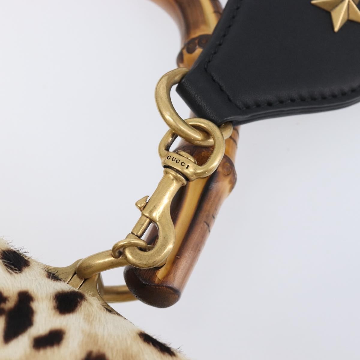Gucci Dionysus Bamboo Top Handle Printed Pony Hair with Leather, Beige, Leather, Handbag