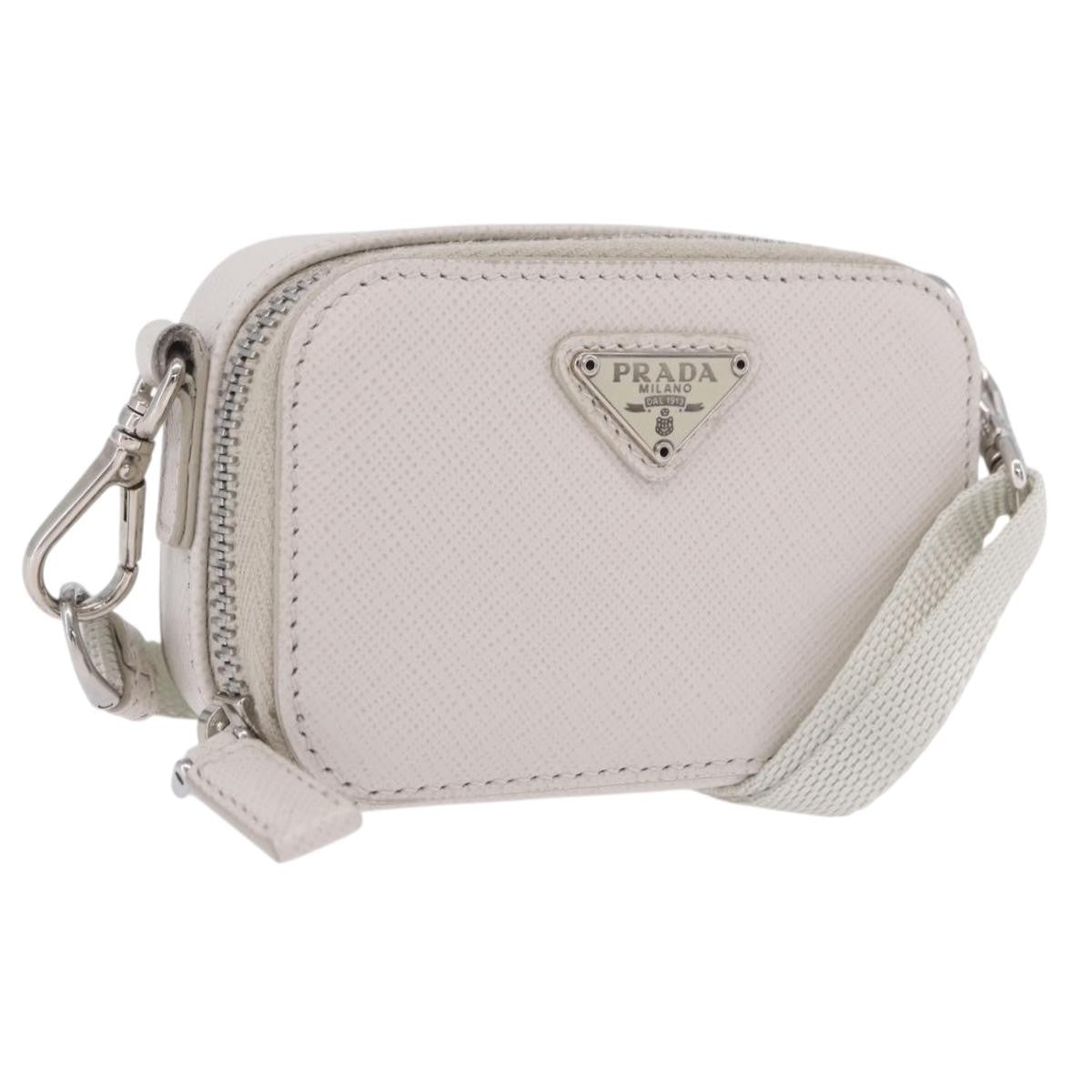 Prada Brique Camera Crossbody Bag Saffiano Leather, Beige, Leather, Clutch