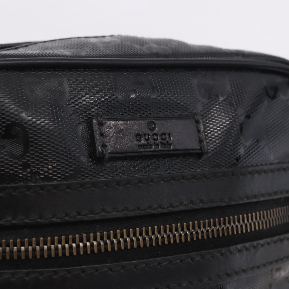 Gucci Zip GG Imprime, Black, Canvas, Shoulder Bag