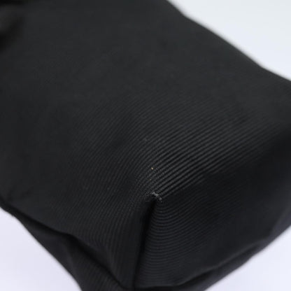 Celine Circle Logo Nylon, Black, Nylon, Clutch