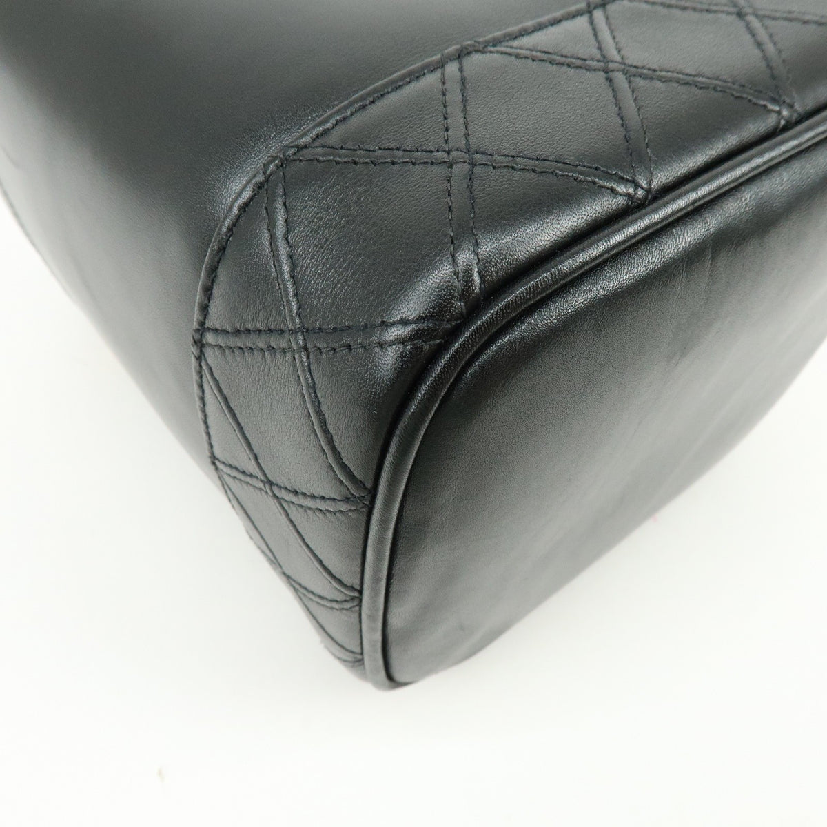 Chanel Vanity Leather, Black, Leather, Handbag