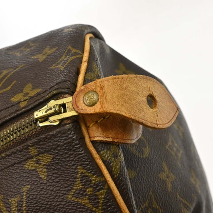 Louis Vuitton Speedy Monogram, Brown, Canvas, Handbag