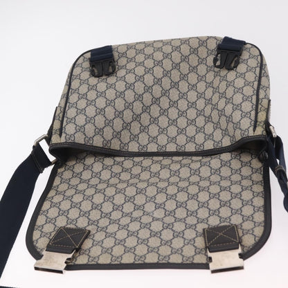 Gucci GG Messenger GG Coated Canvas, Navy, PVC, Shoulder Bag