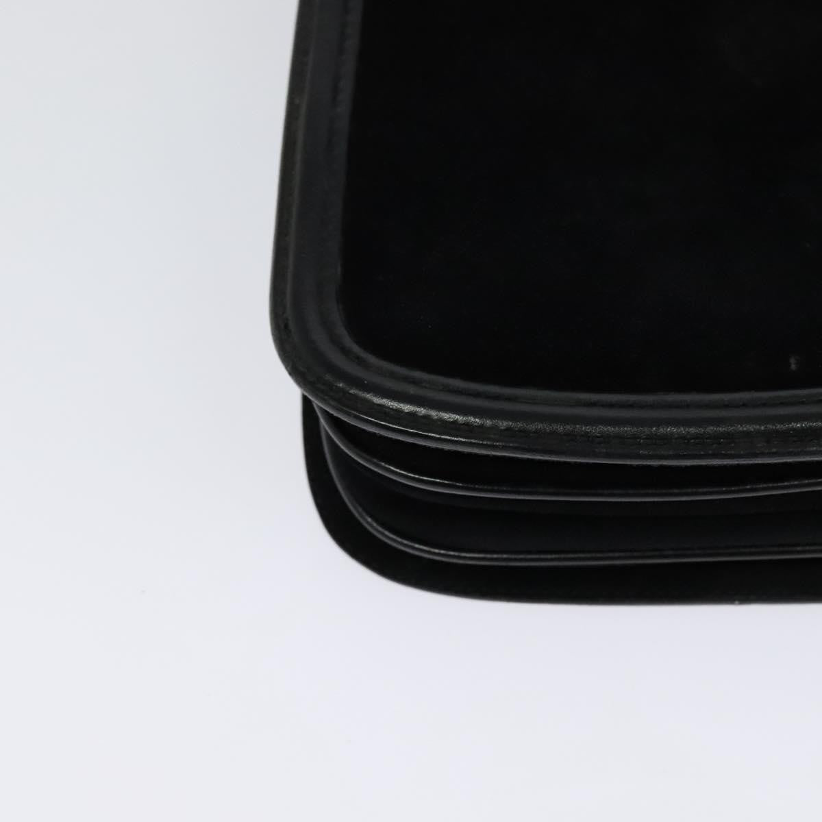 Salvatore Ferragamo Gancini Suede, Black, Suede, Shoulder Bag