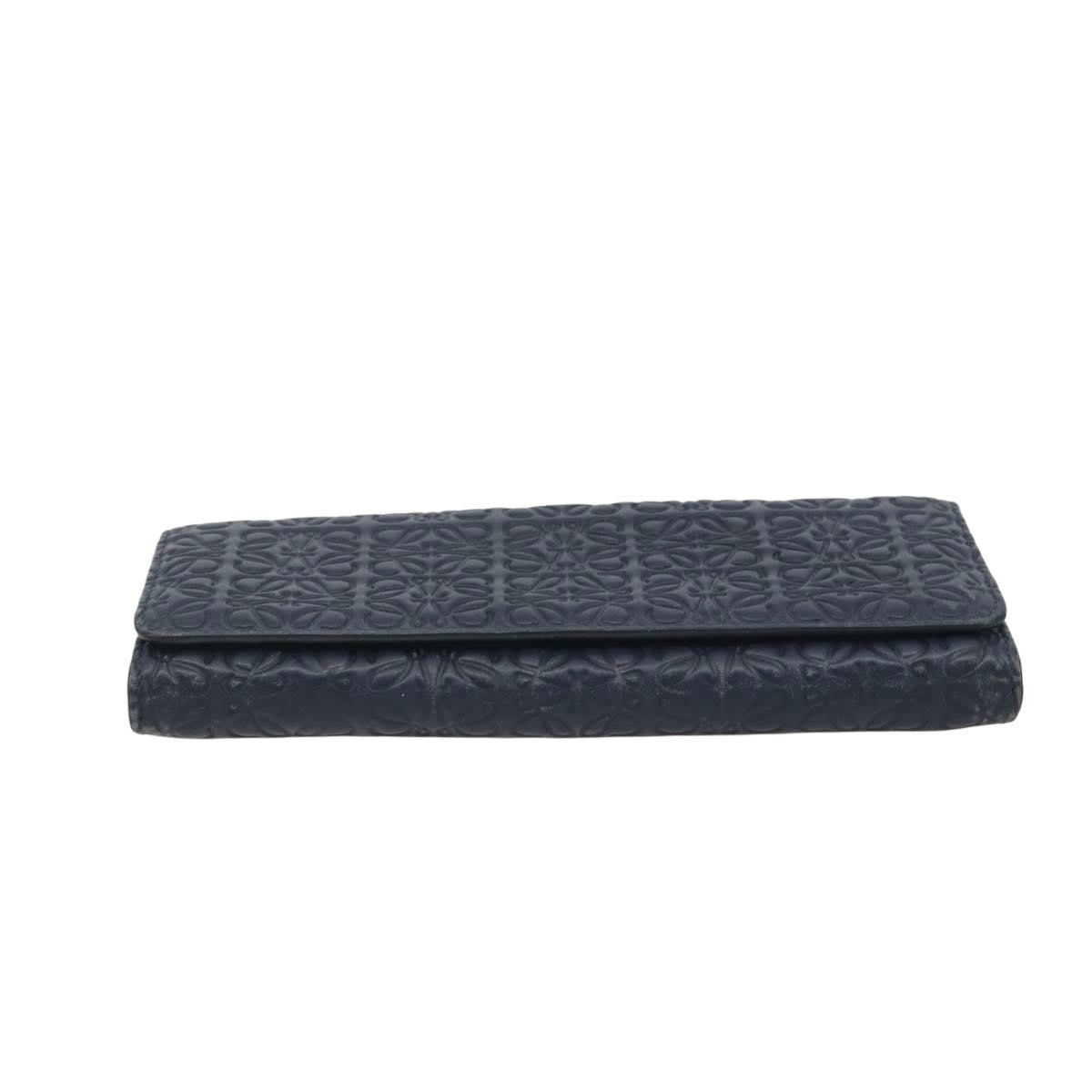 Loewe Anagram Leather, Navy, Leather, Wallet