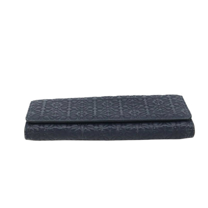 Loewe Anagram Leather, Navy, Leather, Wallet