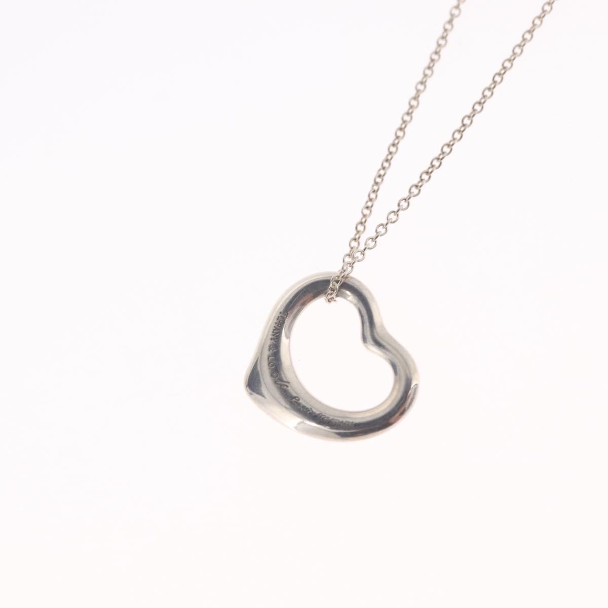 Tiffany & Co. Elsa Peretti Open Heart Pendant Sterling Silver, Silver, Sterling Silver, Necklace