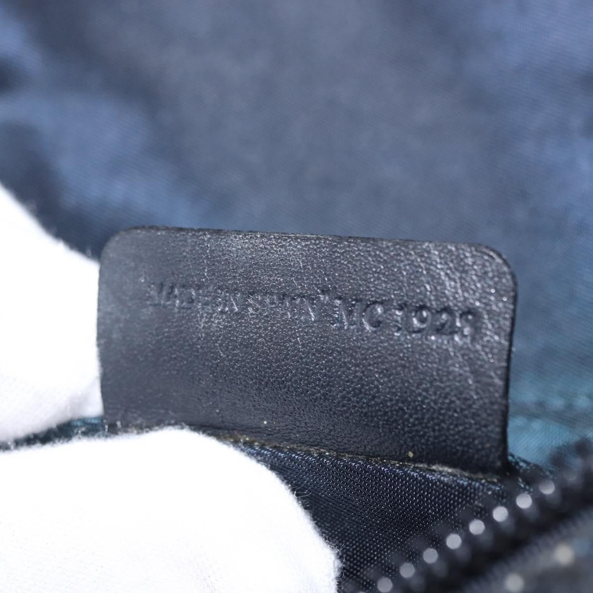 Christian Dior Saddle Zip Diorissimo Canvas, Blue, Canvas, Clutch