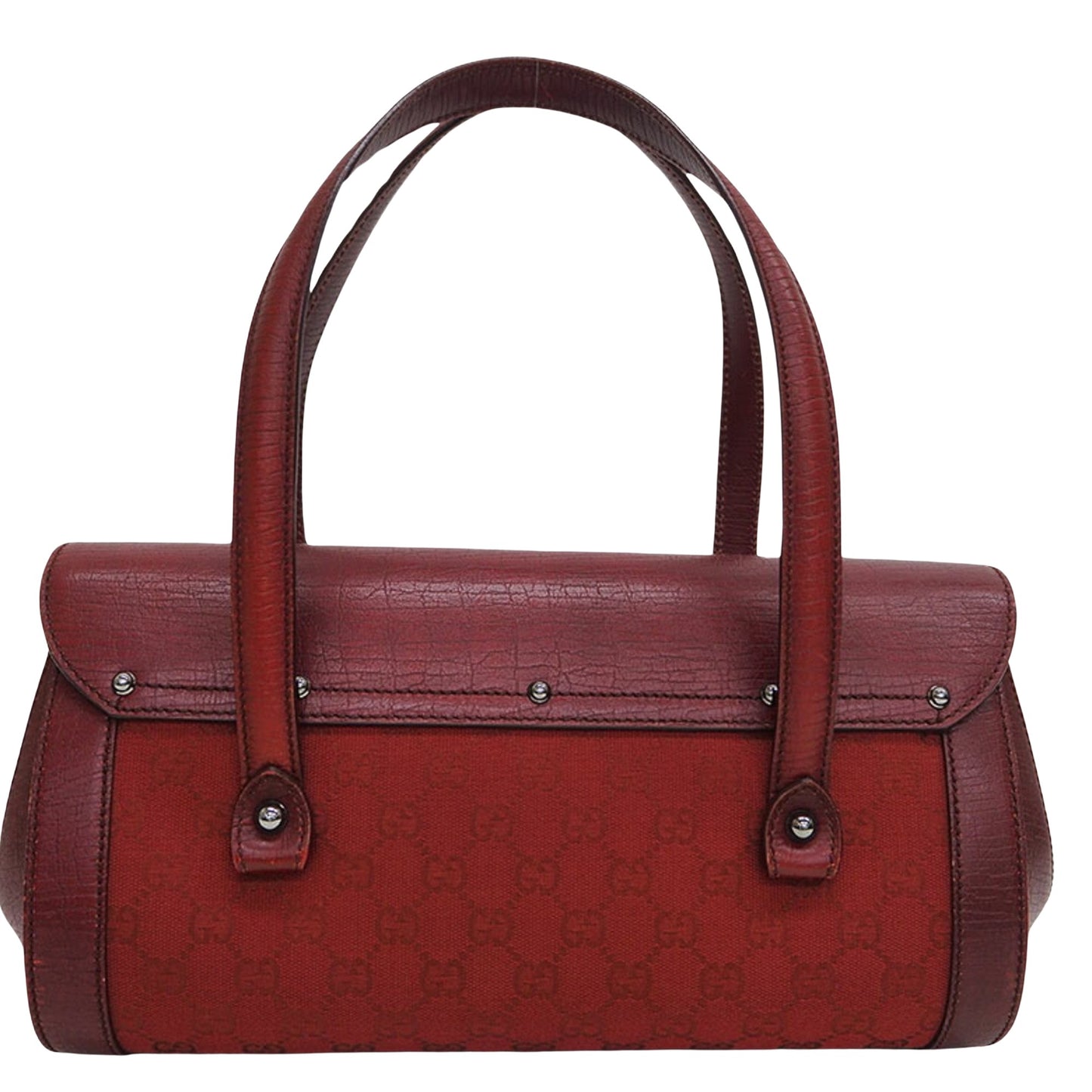 Gucci Bamboo, Burgundy, Canvas, handbag