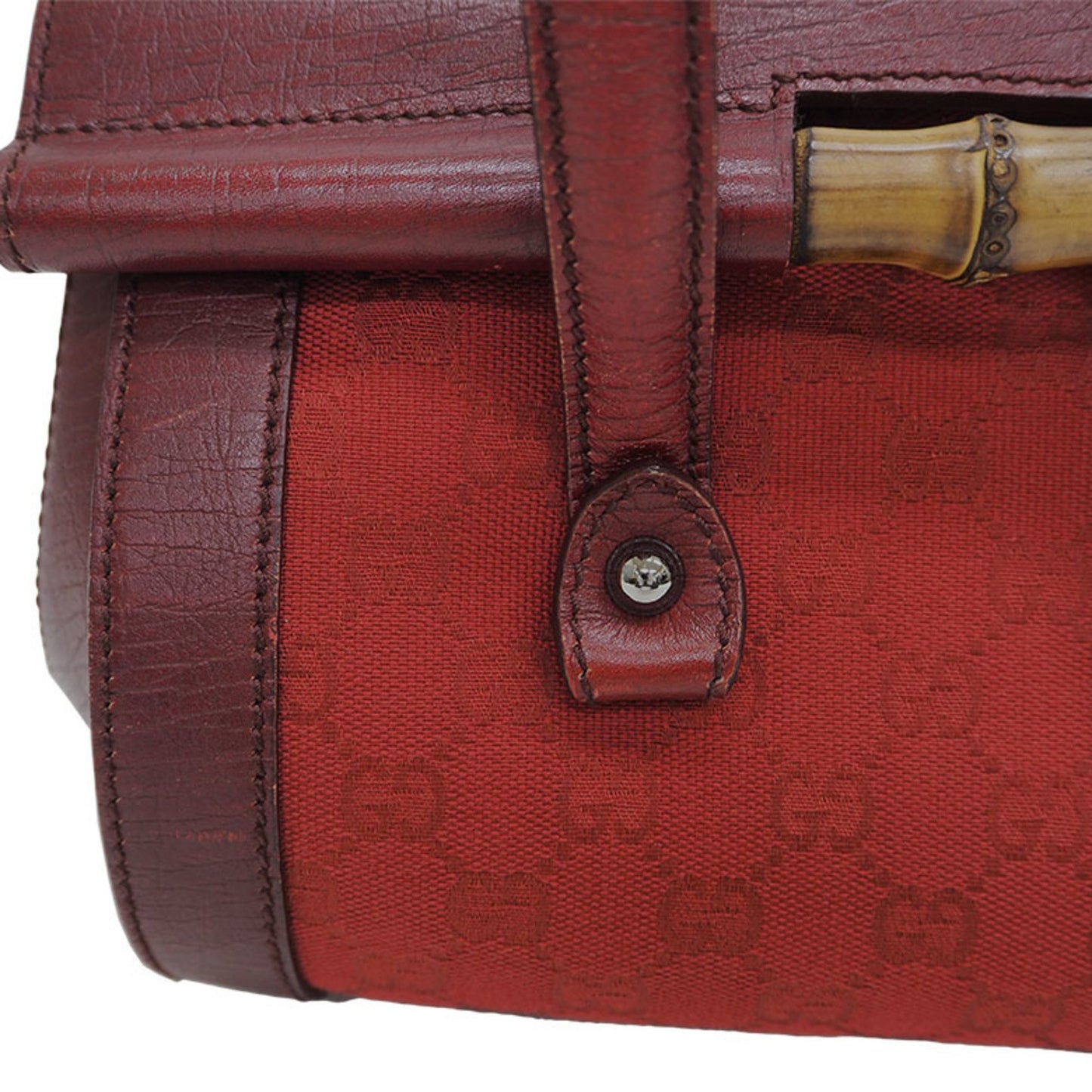 Gucci Bamboo, Burgundy, Canvas, handbag