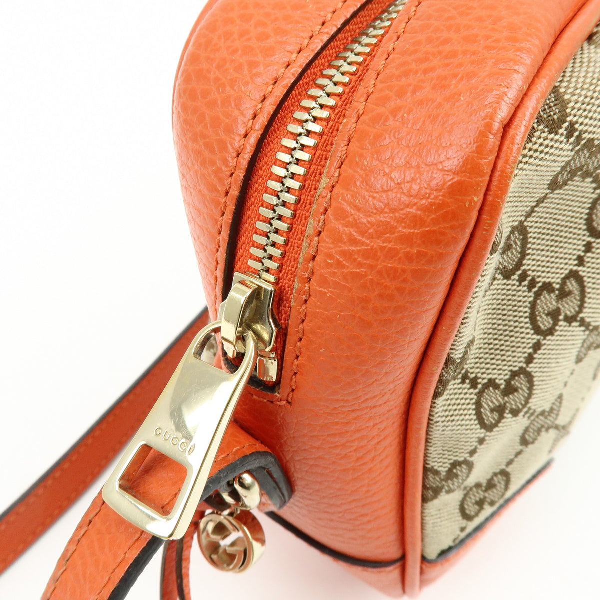 Gucci Bree Disco GG Canvas with Leather, Beige, Canvas, Crossbody Bag