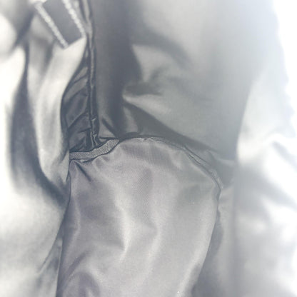Prada Triangle Zip Sling Re-Nylon with Leather, Black, Nylon, Backpack