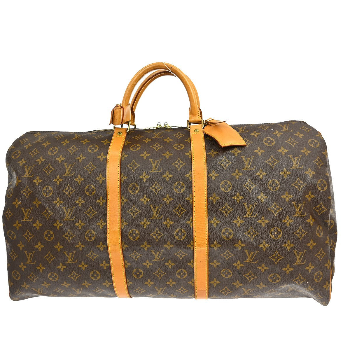Louis Vuitton Keepall Monogram, Brown, Canvas, Travel Bag
