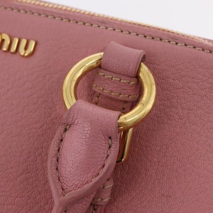 Miu Miu Madras Bowler Leather, Pink, Leather, Handbag