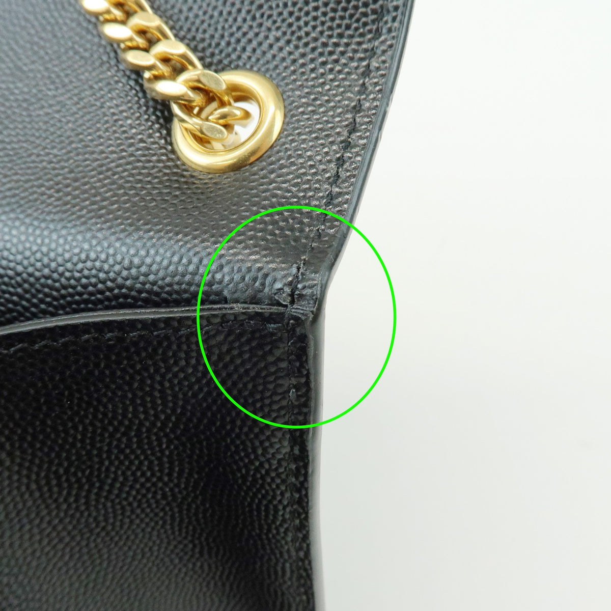 Saint Laurent Classic Monogram Leather, Black, Leather, Crossbody Bag