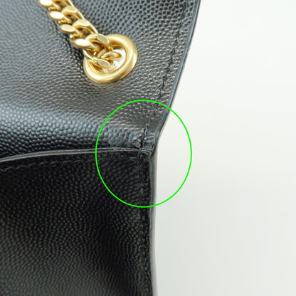 Saint Laurent Classic Monogram Leather, Black, Leather, Crossbody Bag
