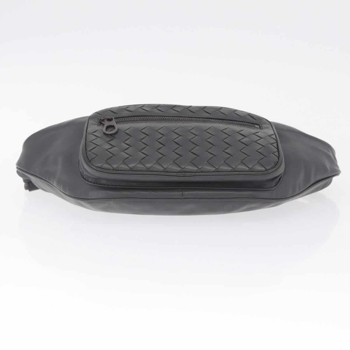 Bottega Veneta Light Waist Intrecciato Leather, Gray, Leather, Handbag