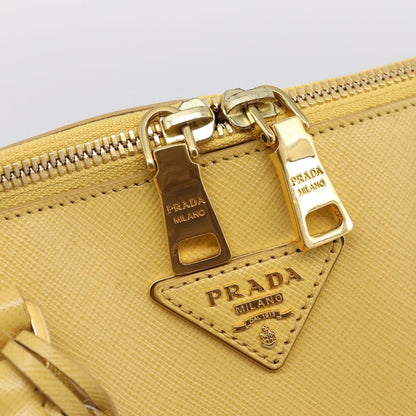 Prada Promenade Saffiano Leather, Yellow, Leather, Handbag