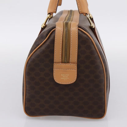 Celine Boston Triomphe XL Coated Canvas, Brown, PVC, Handbag