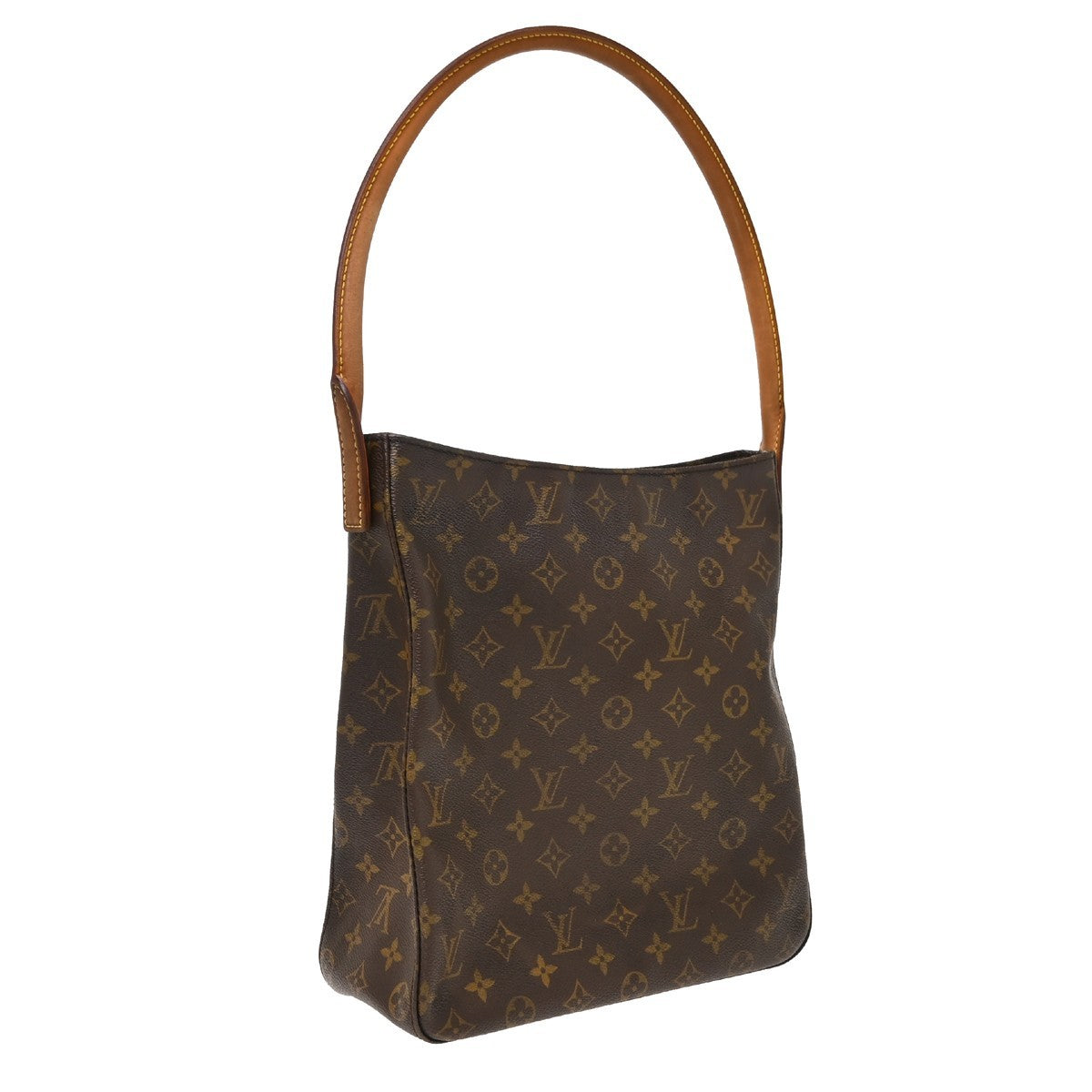 Louis Vuitton Looping Monogram Canvas, Brown, Canvas, Handbag