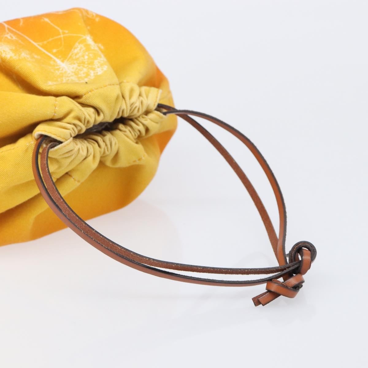 Loewe Paula Drawstring Printed Canvas, Orange, Canvas, Clutch