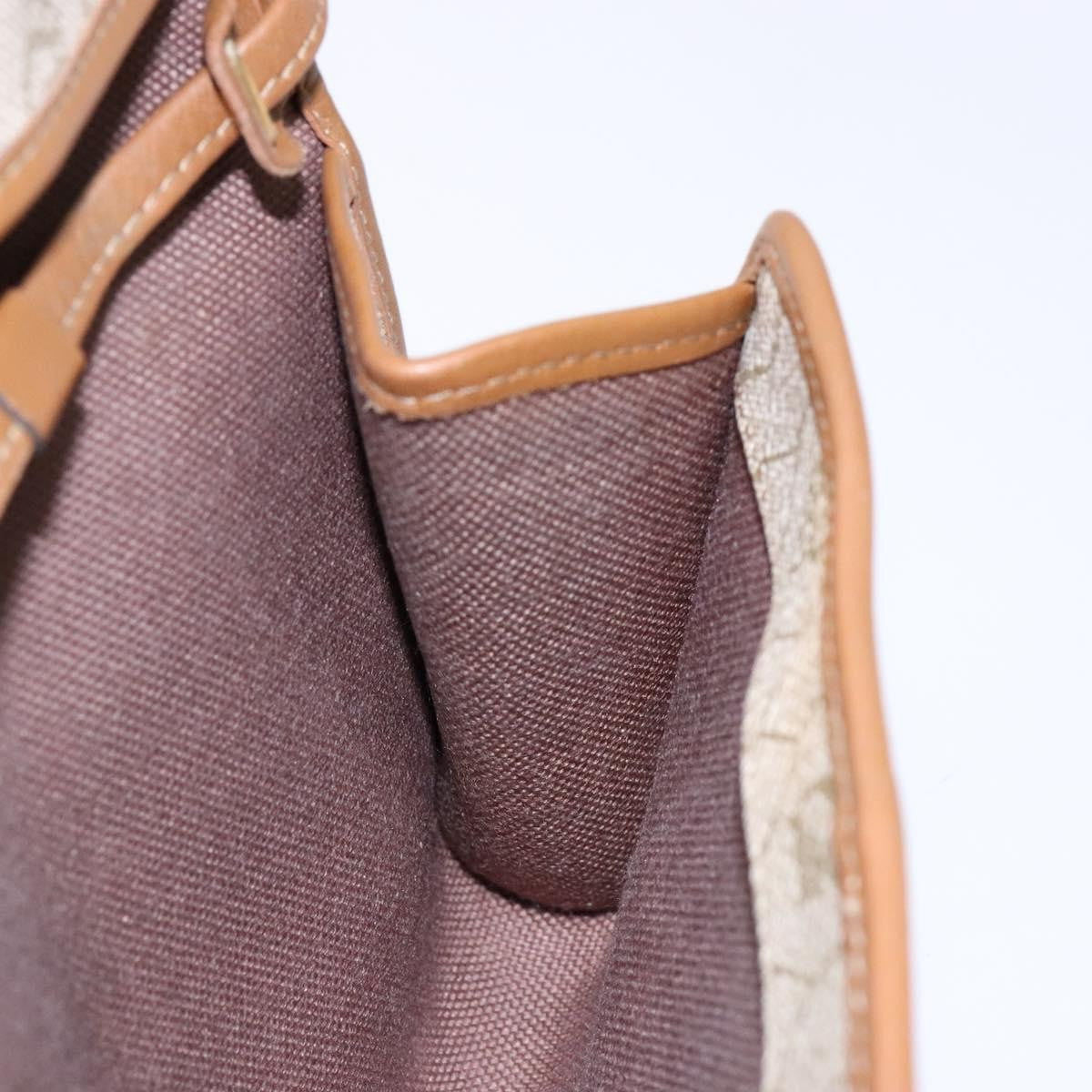 Christian Dior Vintage Honeycomb Flap Coated Canvas, Beige, PVC, Wallet