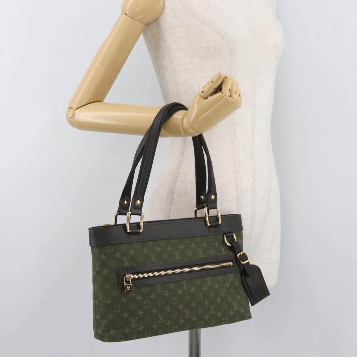 Louis Vuitton Lucille Mini Lin, Khaki, Canvas, Handbag