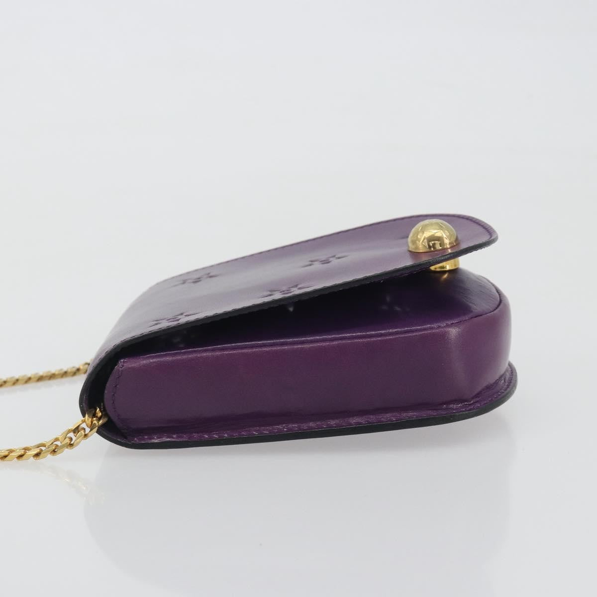 Celine Vintage Leather, Purple, Leather, Shoulder Bag