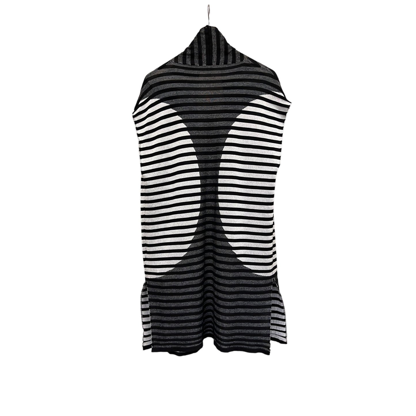 Pier Antonio Gaspari Vest 42 IT Black White Stripes