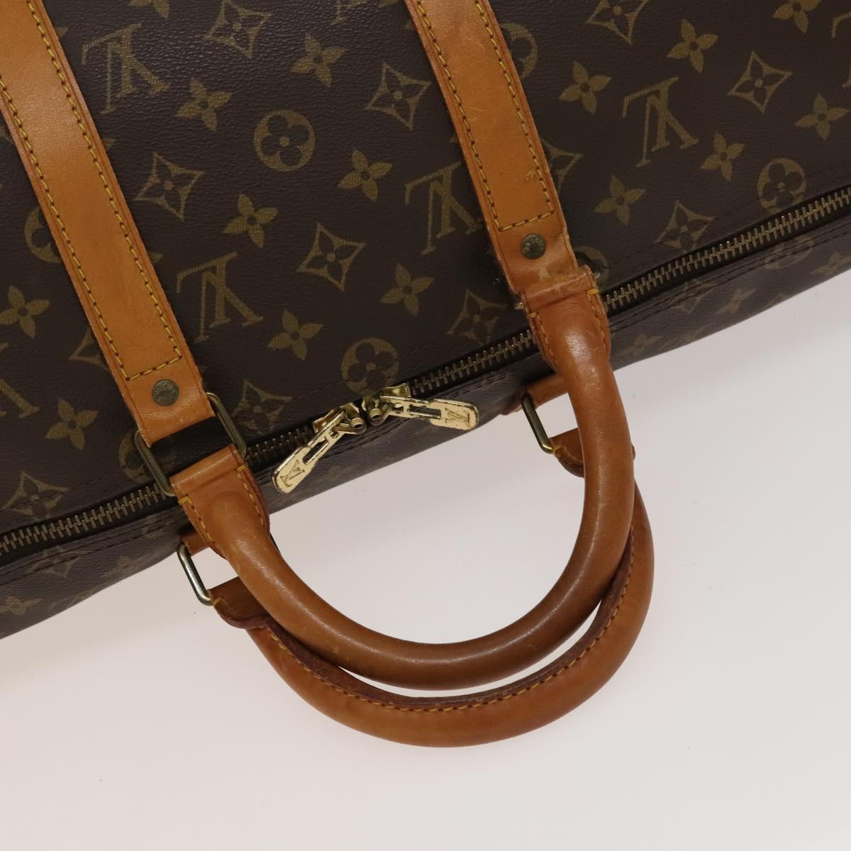 Louis Vuitton Keepall Bag Monogram Canvas, BROWN, CANVAS, Travel bag