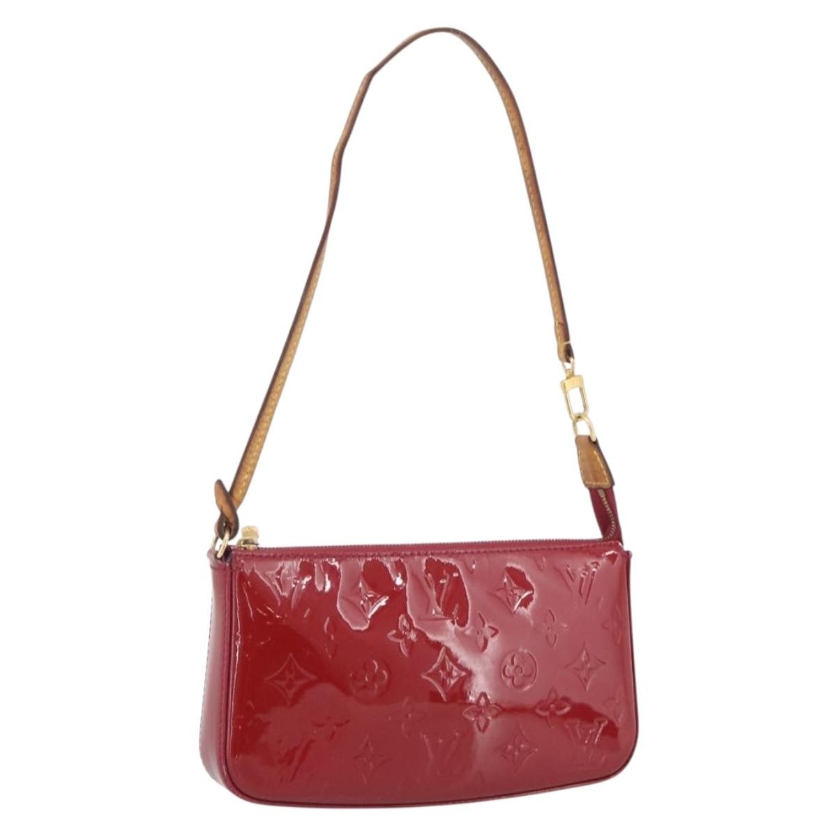 Louis Vuitton Pochette Accessoires NM Monogram Vernis, Pink, Patent Leather, Clutch