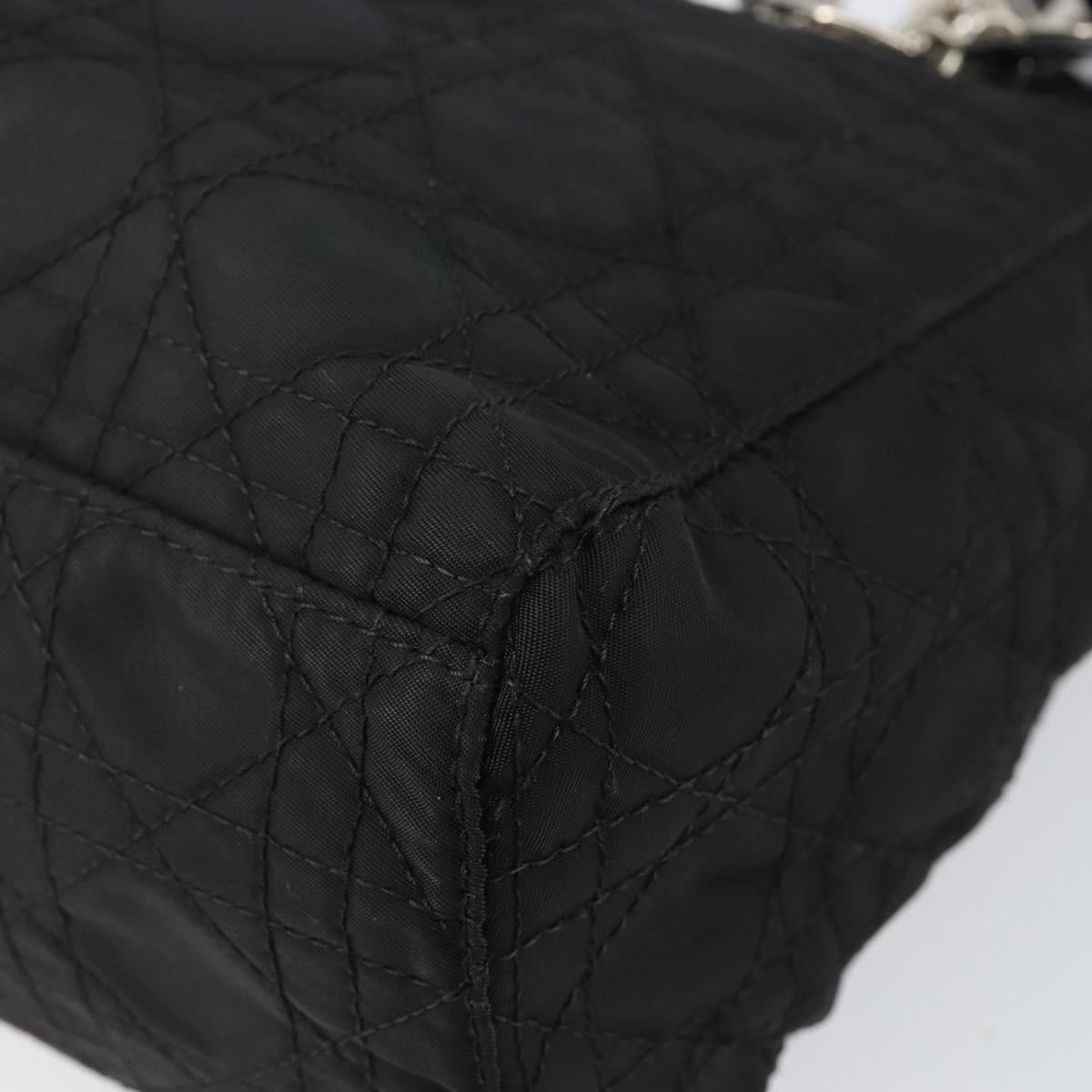 Christian Dior Vintage Lady Dior Bag Cannage Quilt Nylon, BLACK, NYLON, Handbag