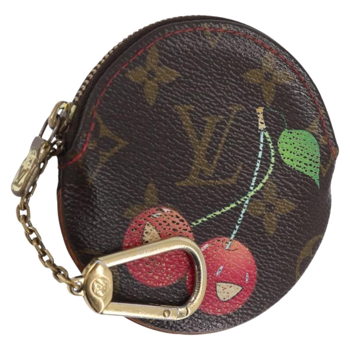 Louis Vuitton Porte Monnaie Coin Purse Limited Edition Monogram Cerises, Brown, Canvas, Clutch