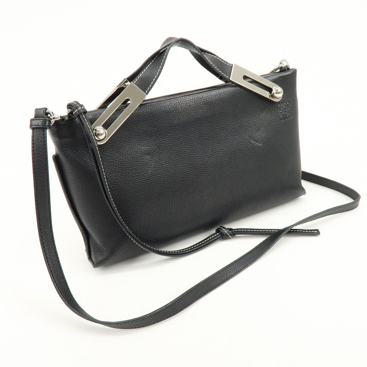 Loewe Missy Leather, Black, Leather, Handbag