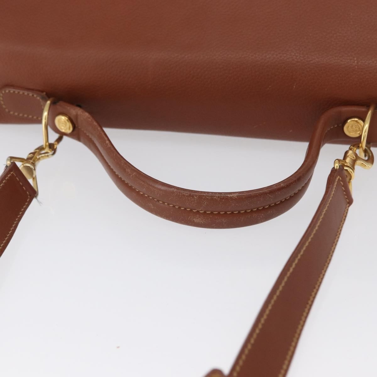 Gucci Vintage Leather, Brown, Leather, Handbag