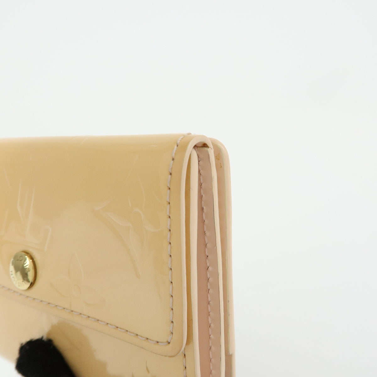 Louis Vuitton Ludlow Vernis, Beige, Patent Leather, Wallet