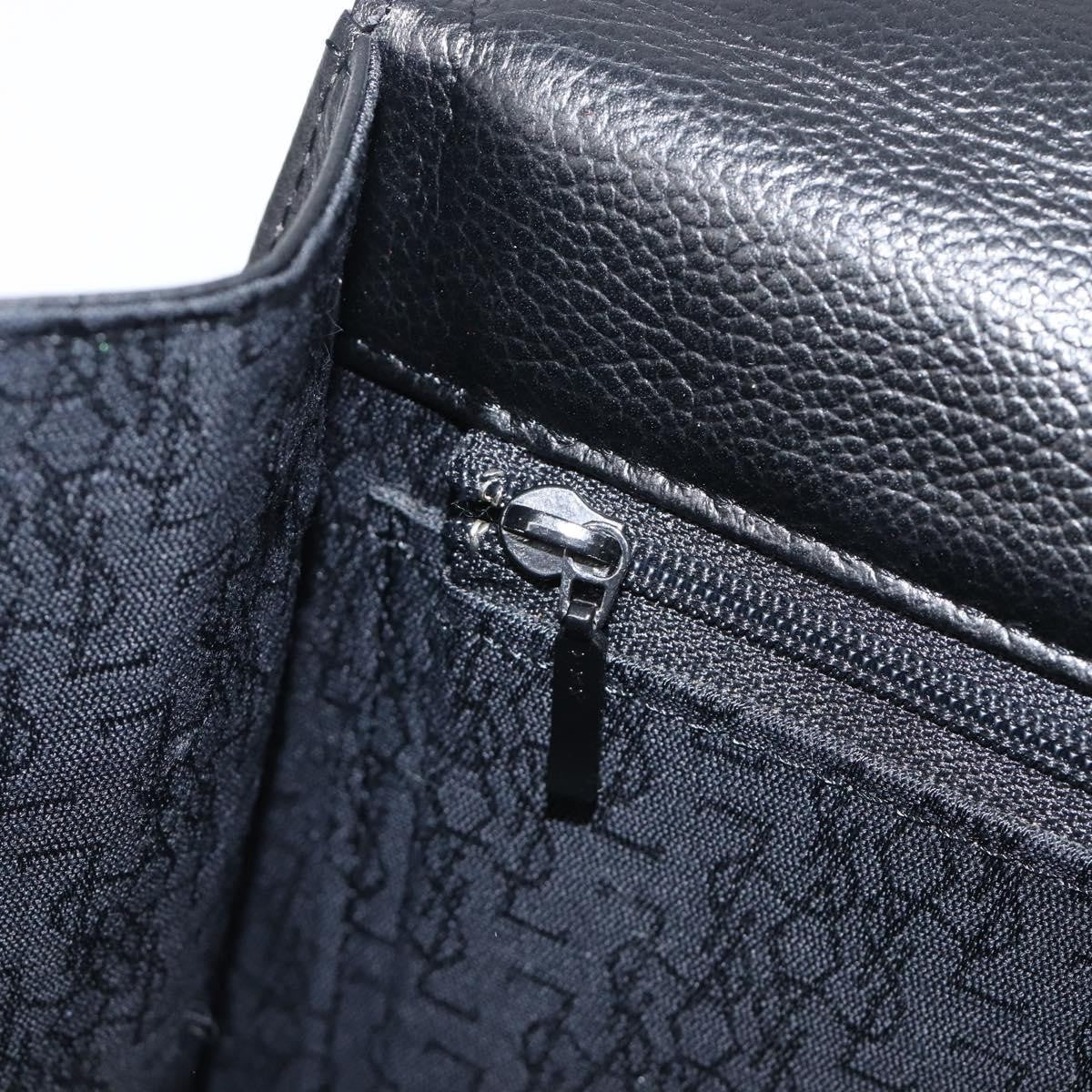 Saint Laurent Vintage Flap Top Handle Bag Caviar Leather, Black, Leather, Handbag