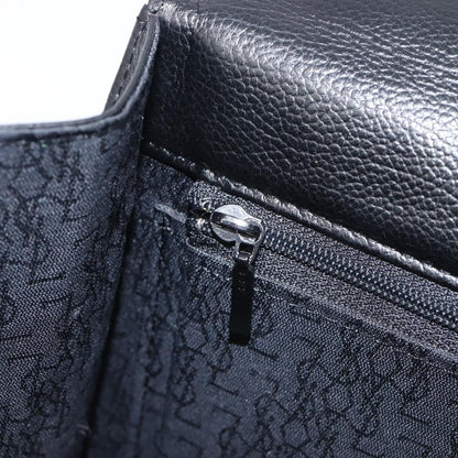 Saint Laurent Vintage Flap Top Handle Bag Caviar Leather, Black, Leather, Handbag