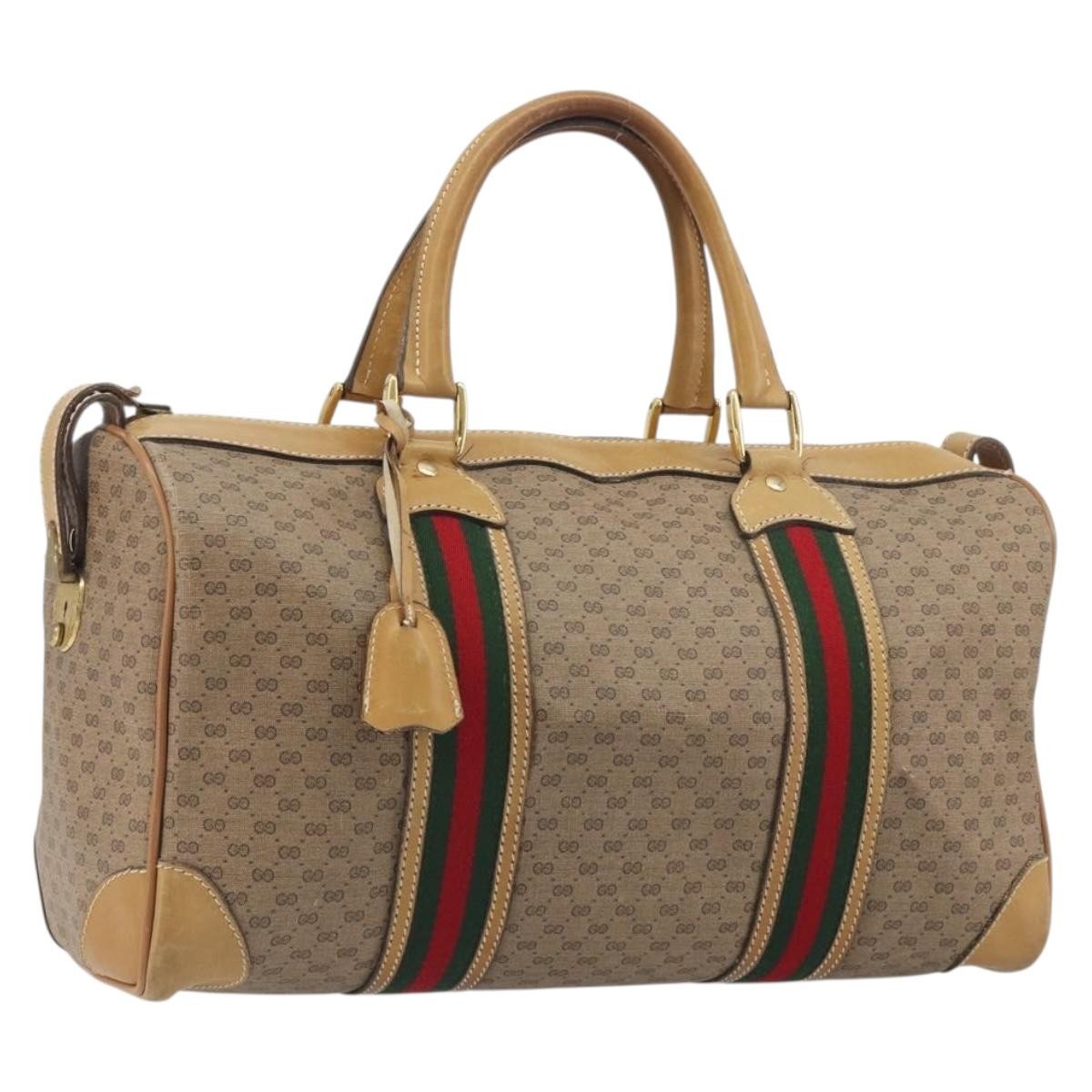 Gucci Boston Canvas, Beige, PVC, Travel Bag