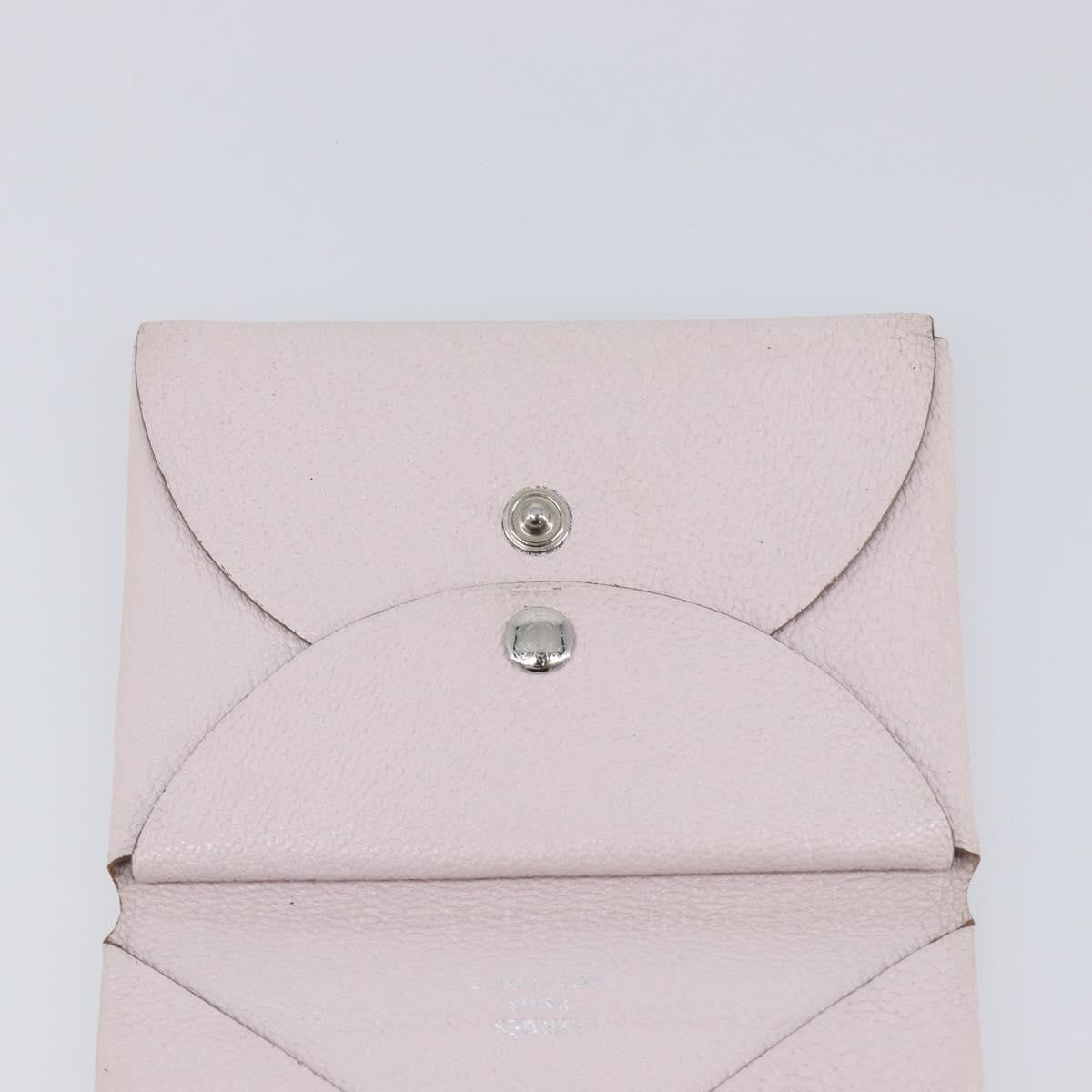 Hermes Calvi Duo Card Holder Chevre Mysore, Pink, Leather, Card Holder