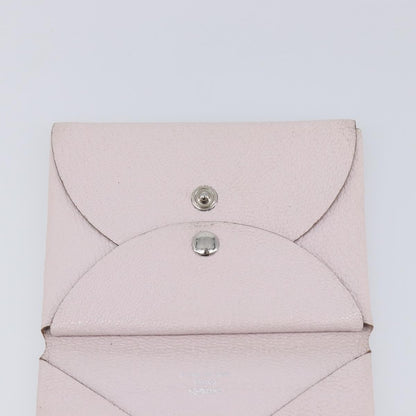 Hermes Calvi Duo Card Holder Chevre Mysore, Pink, Leather, Card Holder