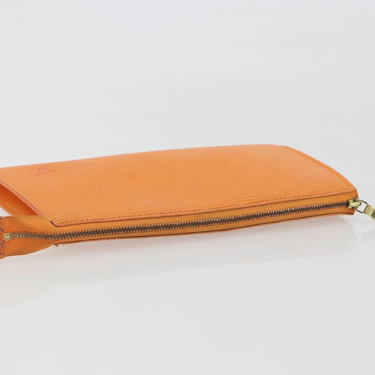 Louis Vuitton Pochette Accessoires Epi, Orange, Leather, Clutch
